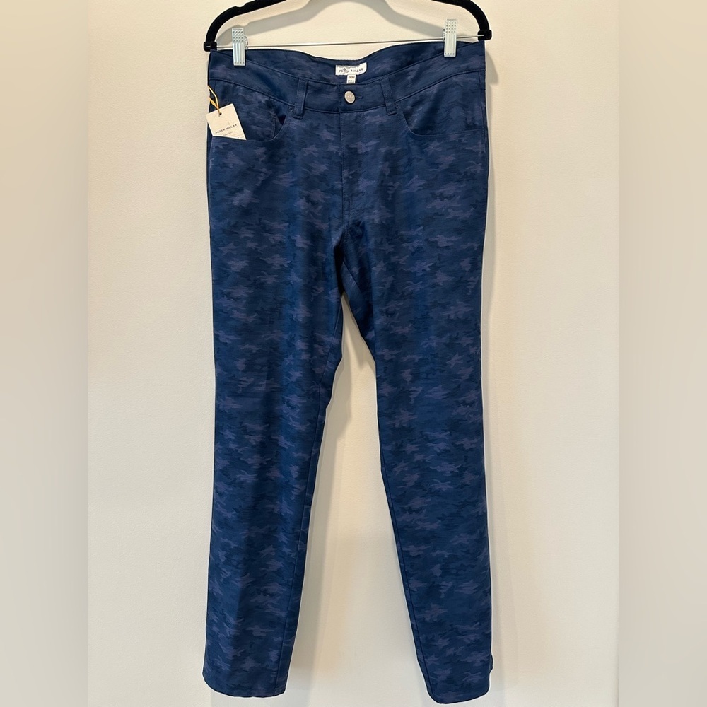 Peter Millar Blue Golf Pants Crown Sport eb66 Camoflauge Print Country Outdoors